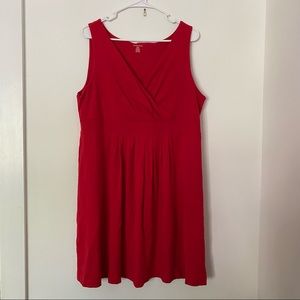 Women’s Red comfortable XL red dress | Land’s End